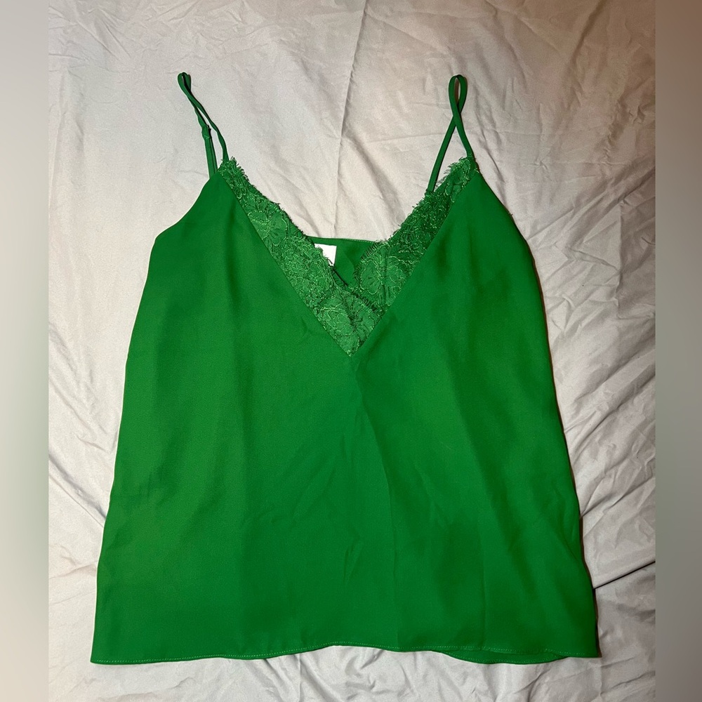 Green Blouse Tank Top